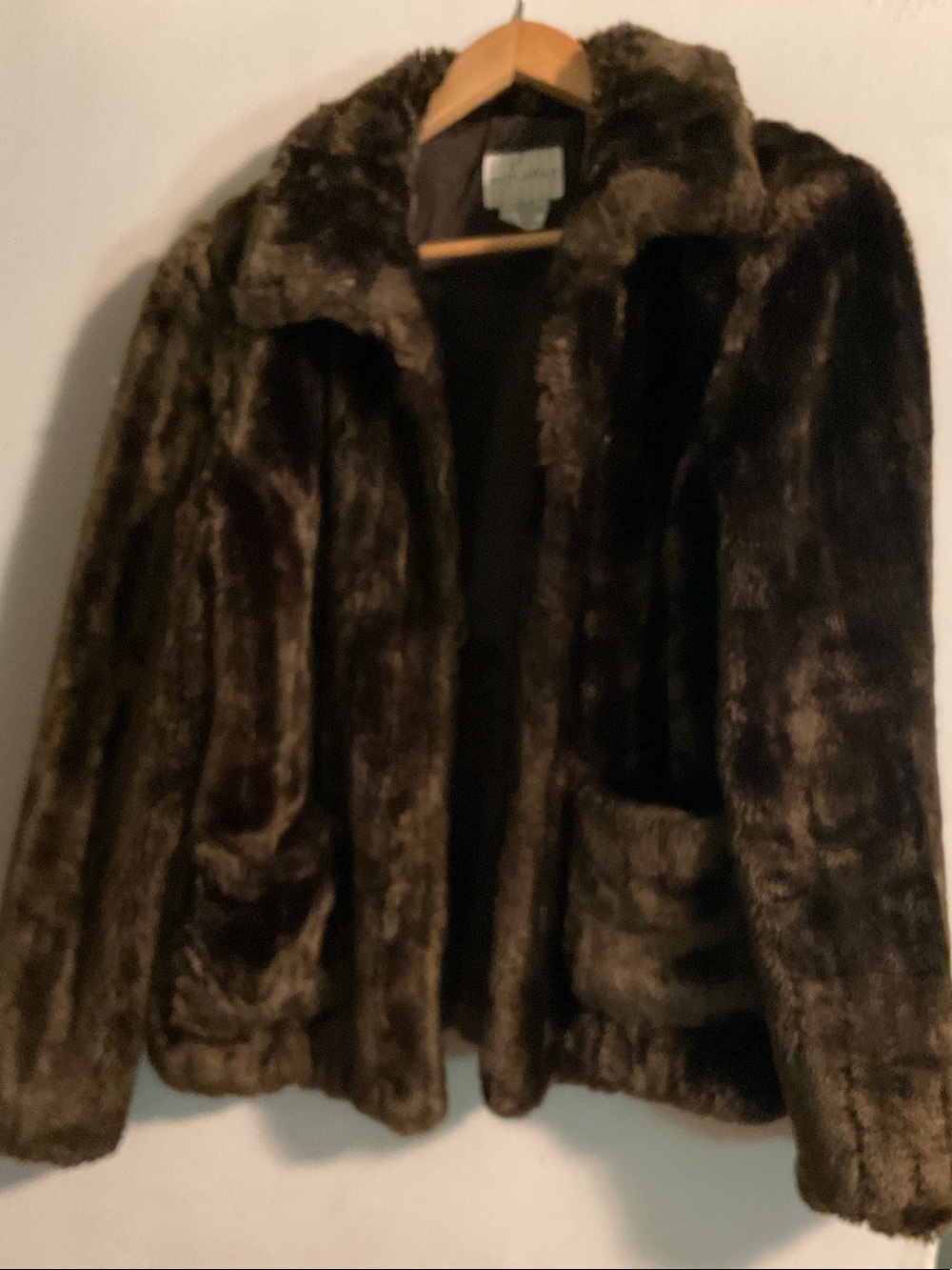 White Stag Brown Faux Fur Teddy Jacket